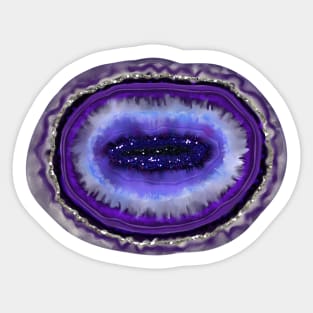 Purple Crystal Mineral Rock | Geode | Cherie's Art(c)2021 Sticker
